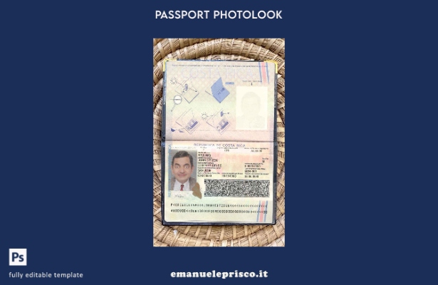 modello di aspetto fotografico del passaggio della Costa Rica in stile verificat